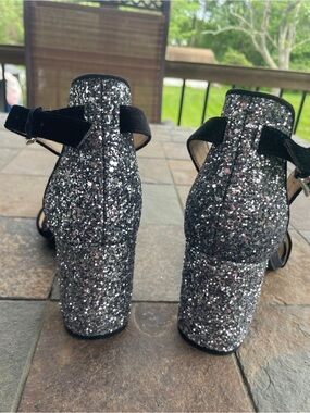 Old Navy
Women’s Black Glitter Block Heel 
With ankle strap